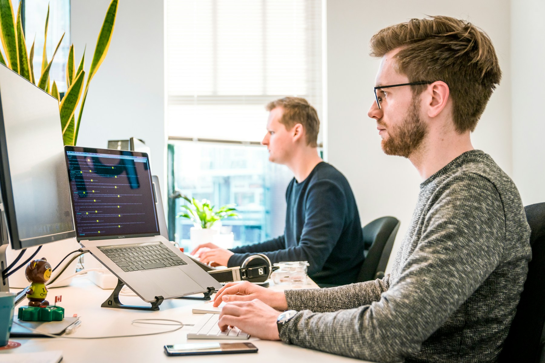 Software team workspace